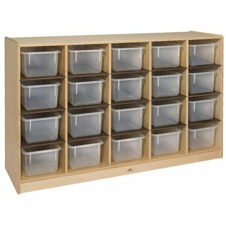 WHITNEY BROTHERS WB3251 48'' x 14'' x 30'' 20 Cubby Storage Cabinet with Bins 9463251